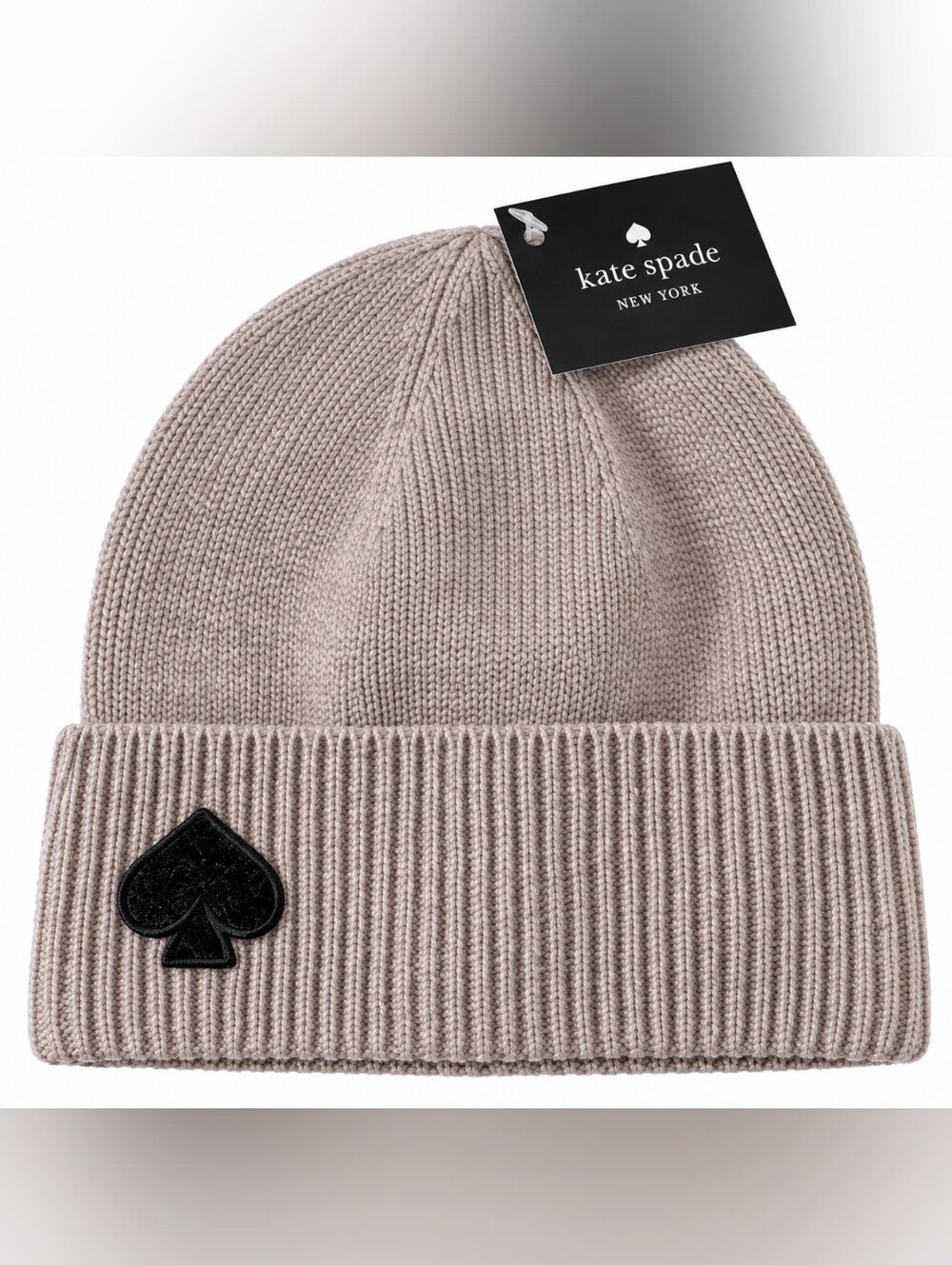 Kate Spade New York flocked spade beanie